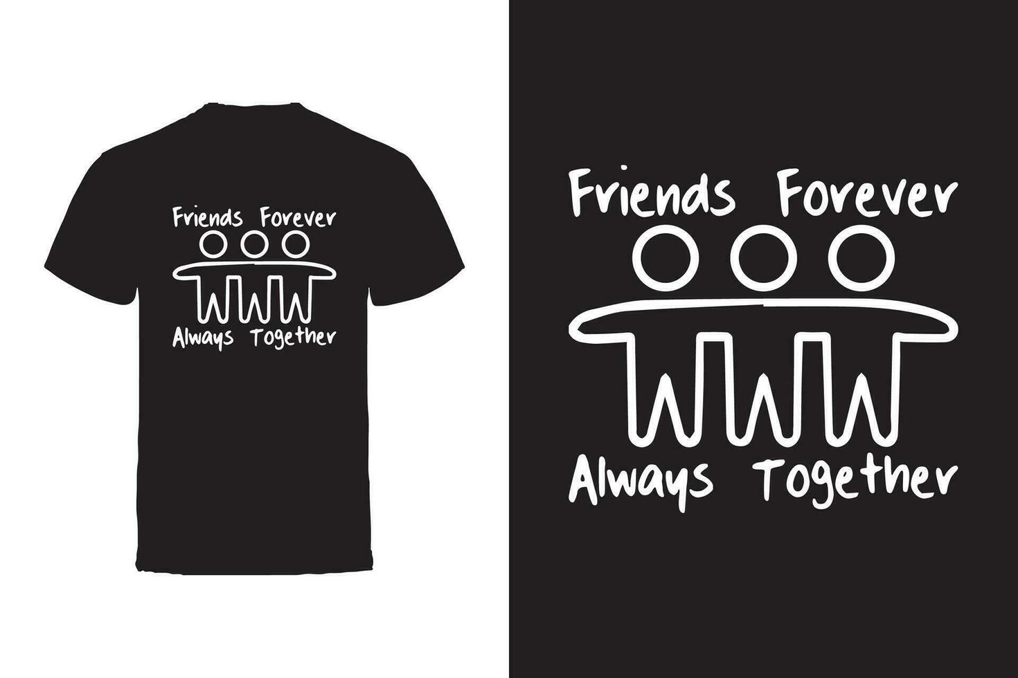 vettore maglietta design. amici e amicizia tipografia vettore maglietta design.