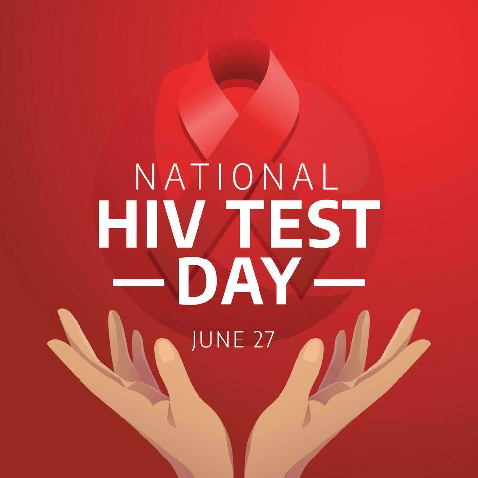 nazionale hiv analisi giorno design modello per celebrazione. hiv analisi giorno. rosso nastro per hiv design. nastro vettore design.