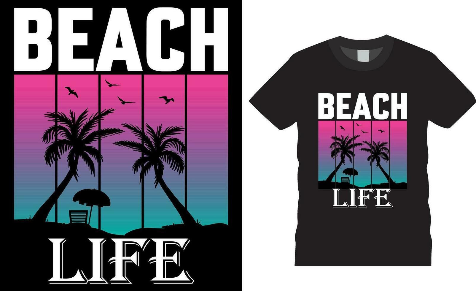 spiaggia vita estate grafico vettore t camicia design modello.
