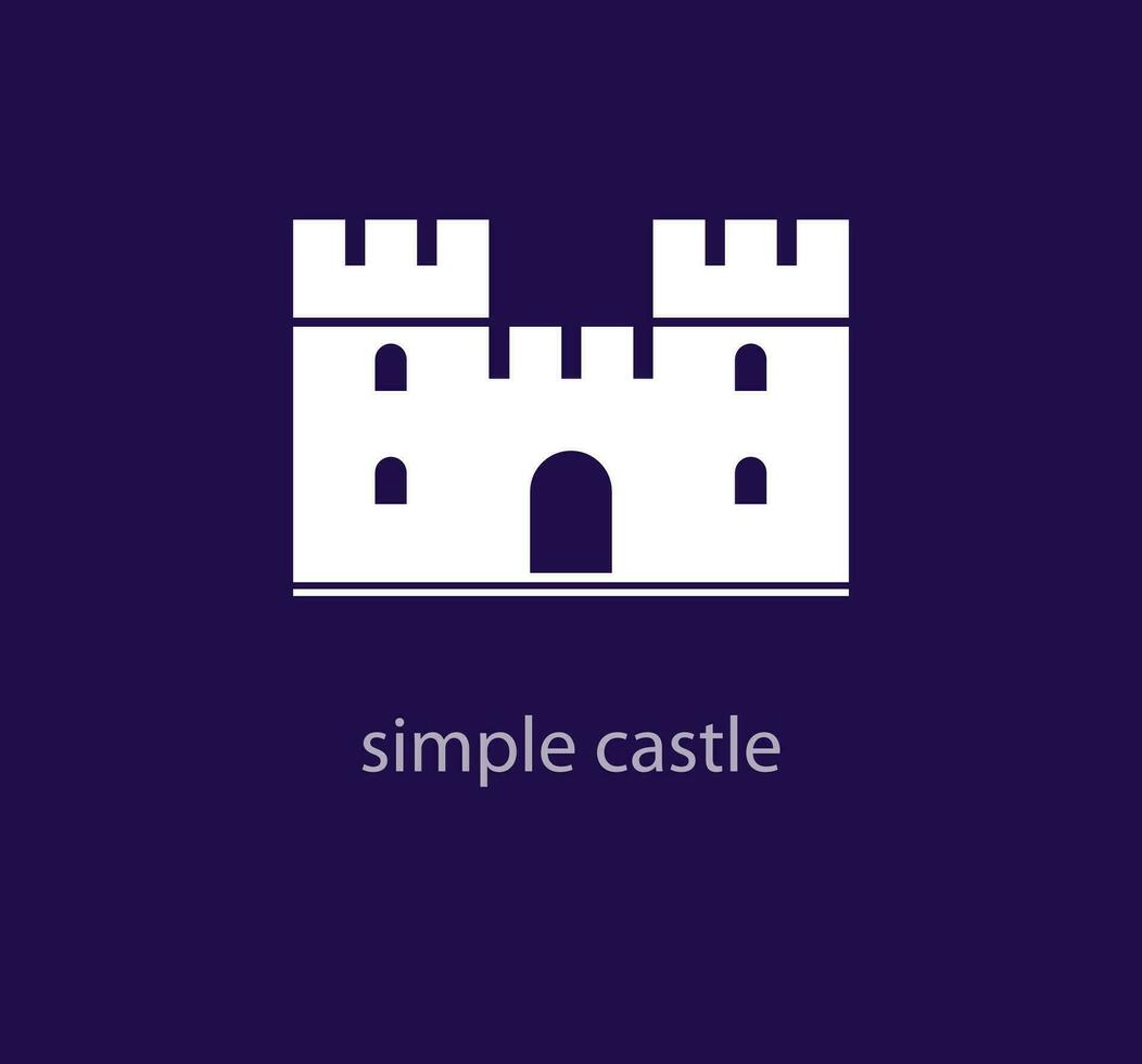 semplice castello logo design. unico vecchio antico castello modello. vettore