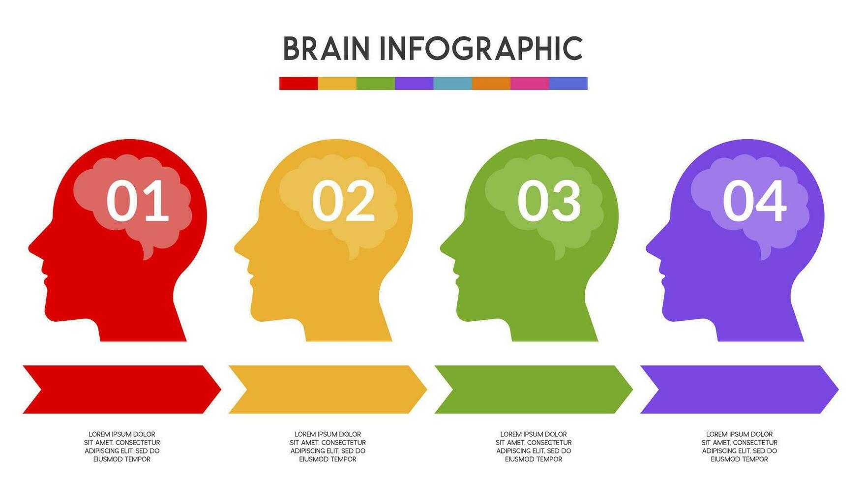 vettore umano testa e altro elementi per infografica