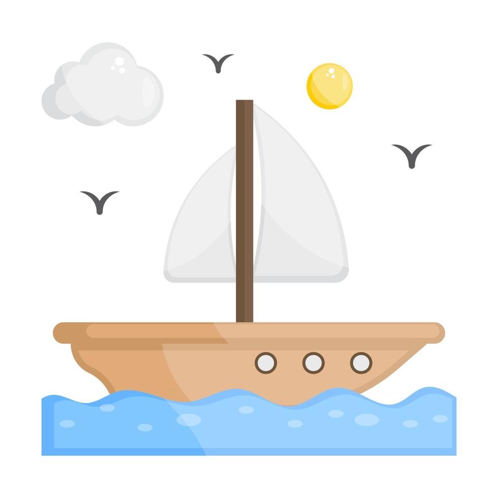 moto d'acqua e barca vettore