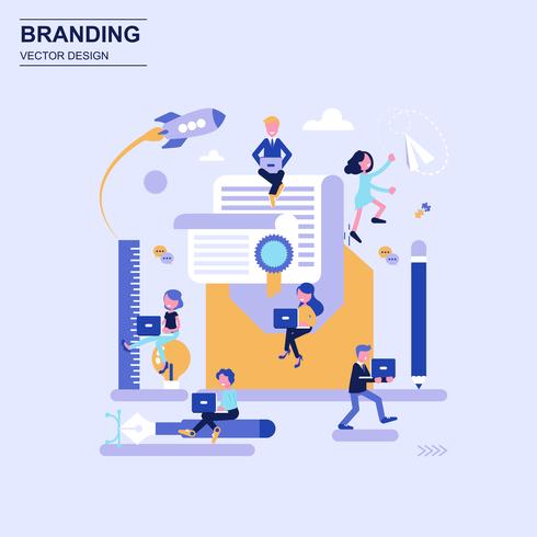 Branding concept design piatto vettore