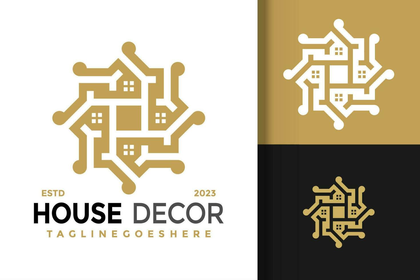 Casa decorativo logo vettore icona illustrazione