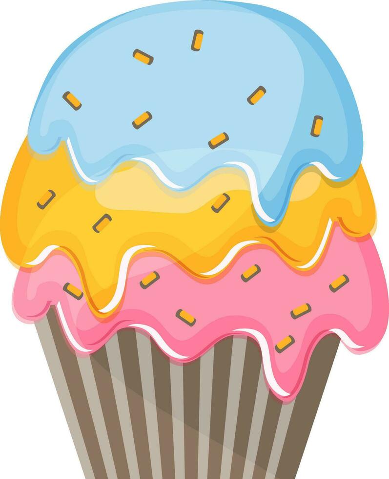 illustrazione di colorato cupcake. vettore