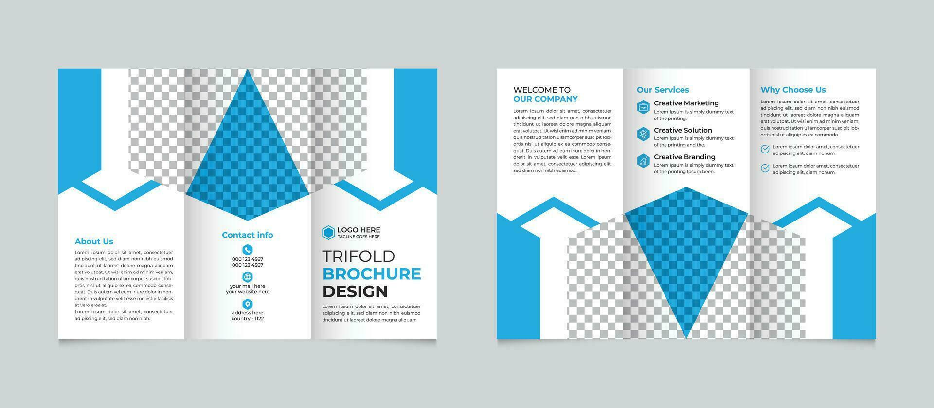 professionale aziendale creativo moderno minimo attività commerciale trifold opuscolo design modello per il tuo azienda gratuito vettore