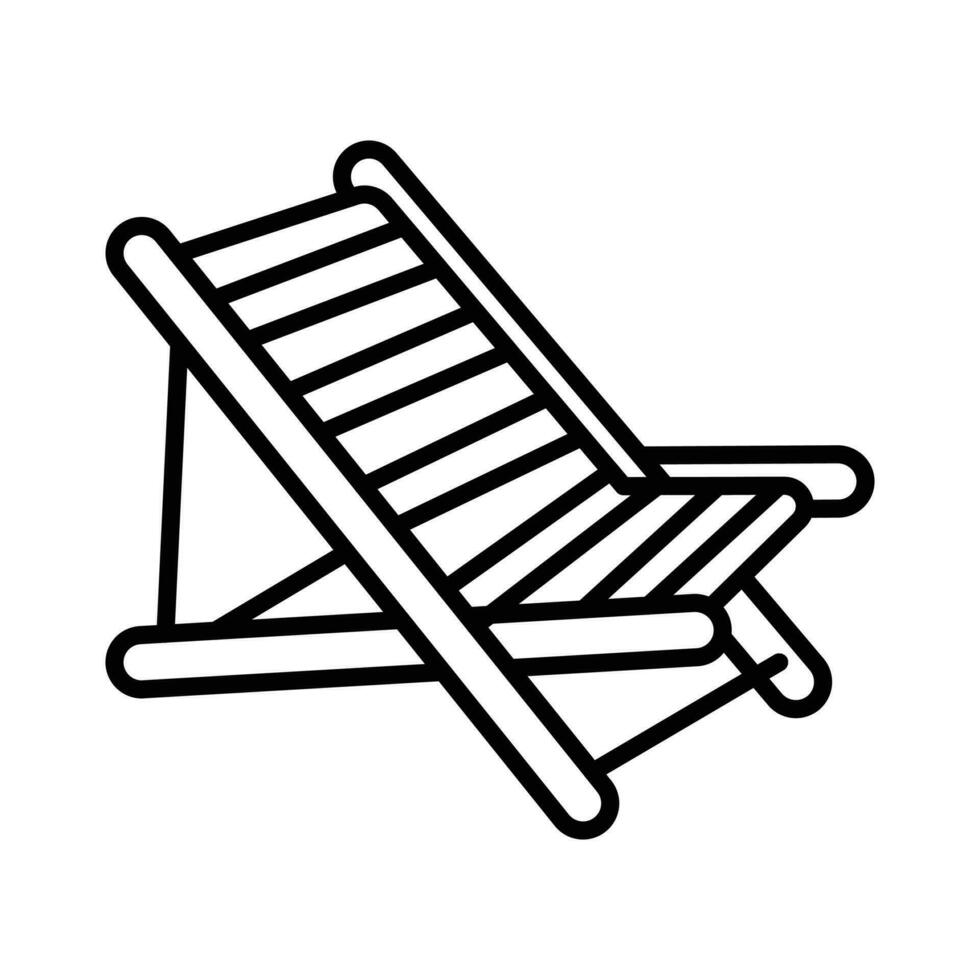 un modificabile icona di ponte sedia nel moderno stile, facile per uso vettore di lettino
