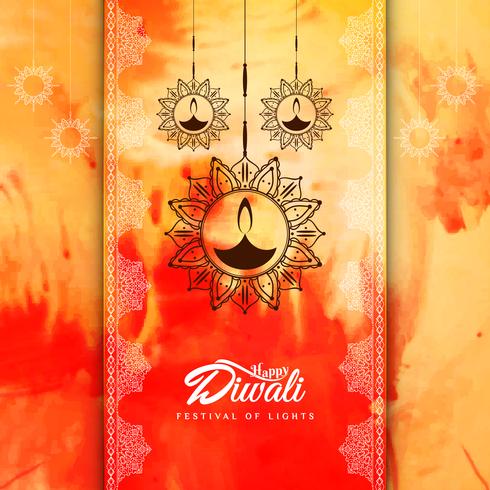 Fondo di saluto di bello festival felice astratto di Diwali vettore