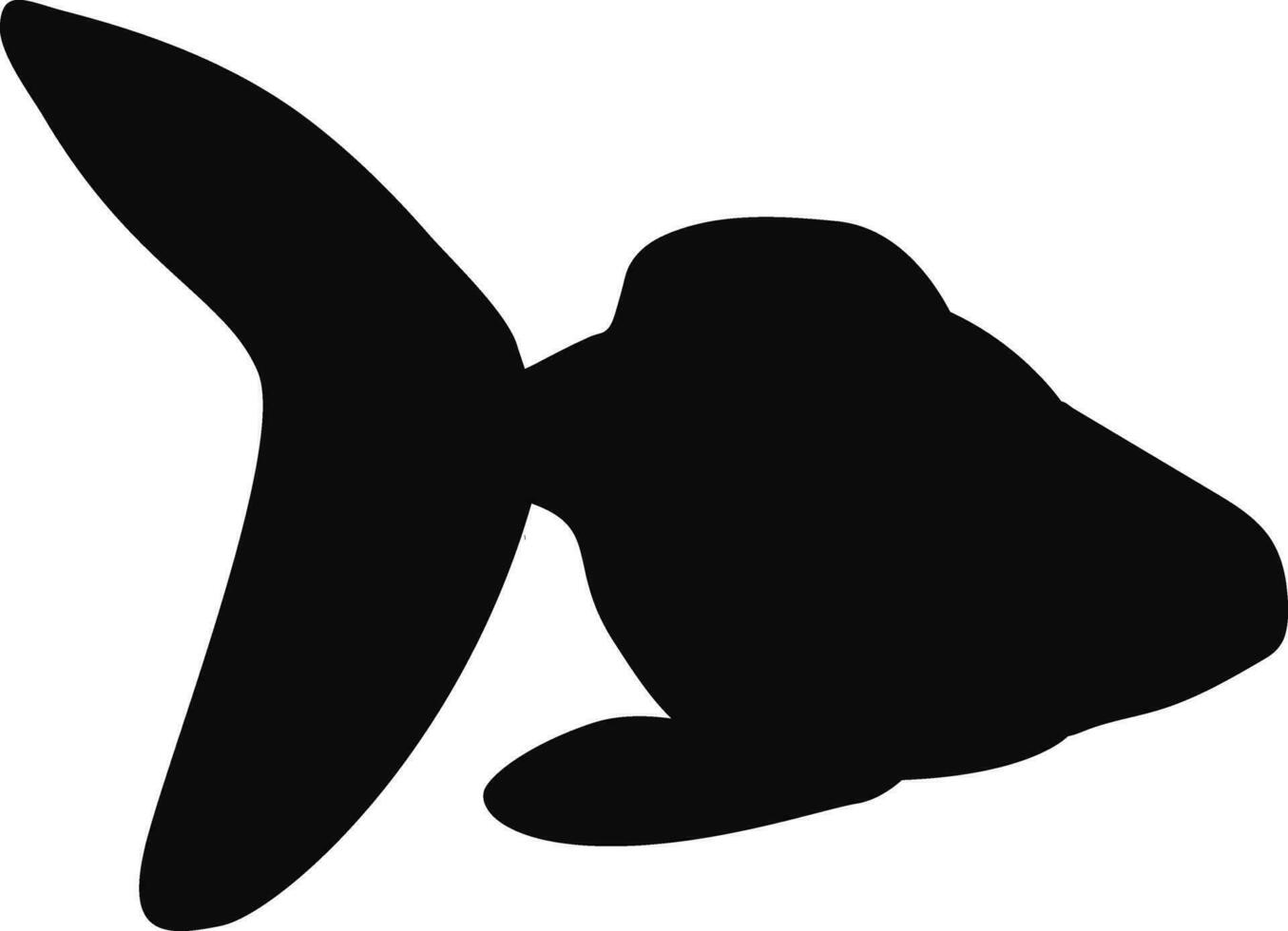 pesce silhouette, acquario pesce rosso silhouette, modello, indovina di silhouette educativo figli di gioco vettore