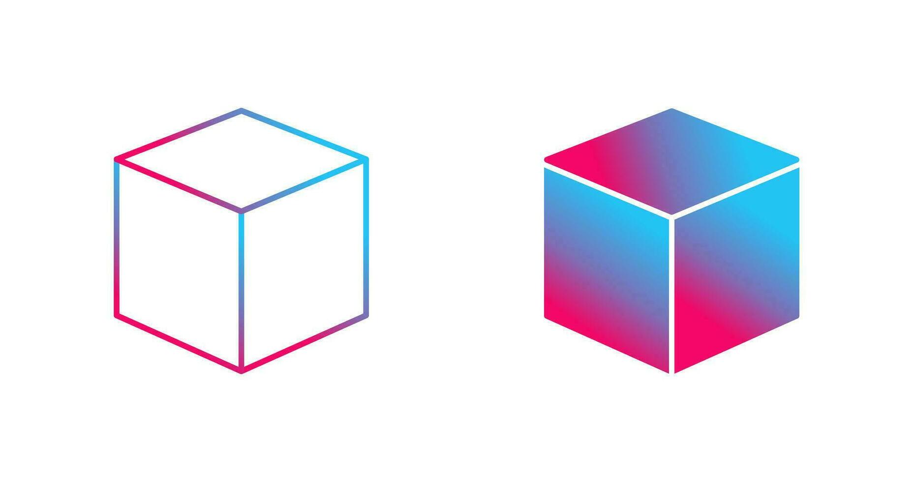 cubo design vettore icona