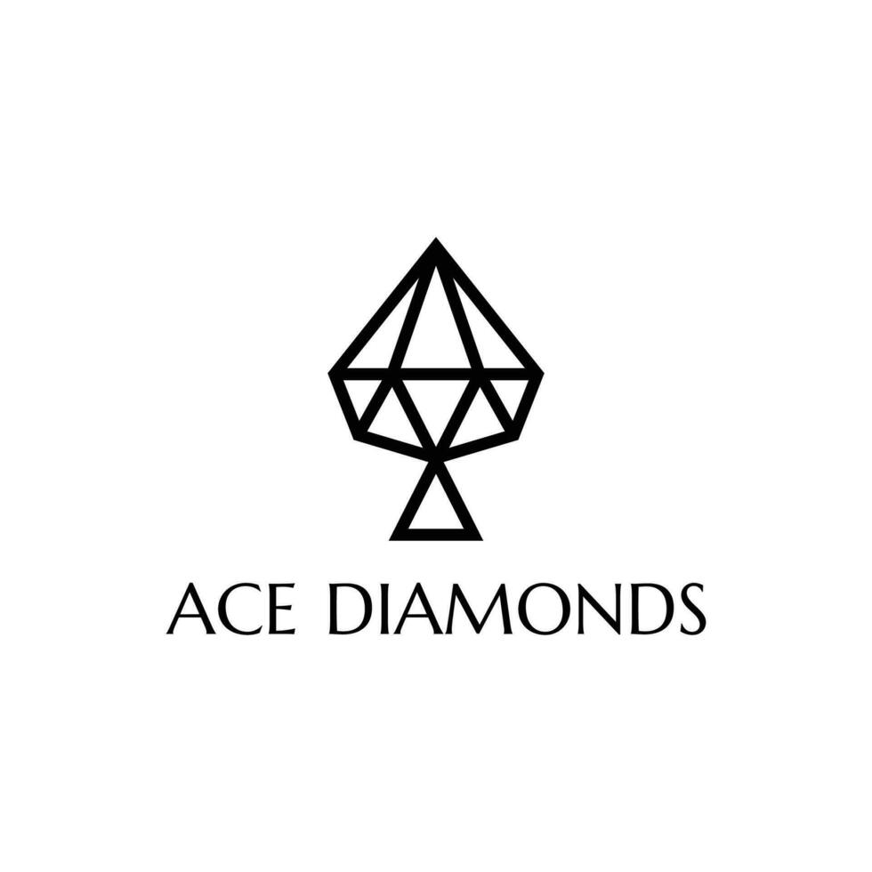 asso diamante logo nel geometrico forma vettore