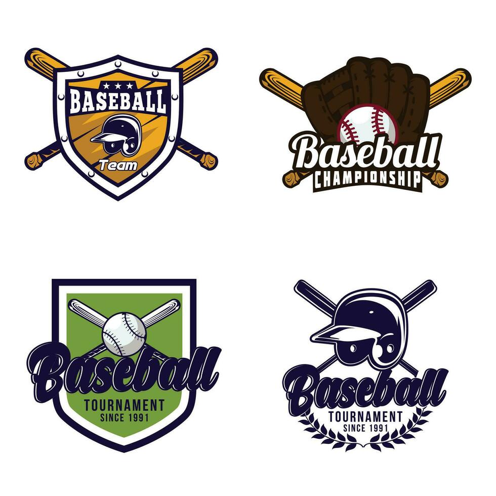 baseball distintivo logo design modello. sport squadra identità icona, vettore illustrazione