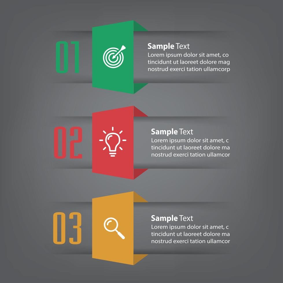 moderna casella di testo modello banner infografica vettore