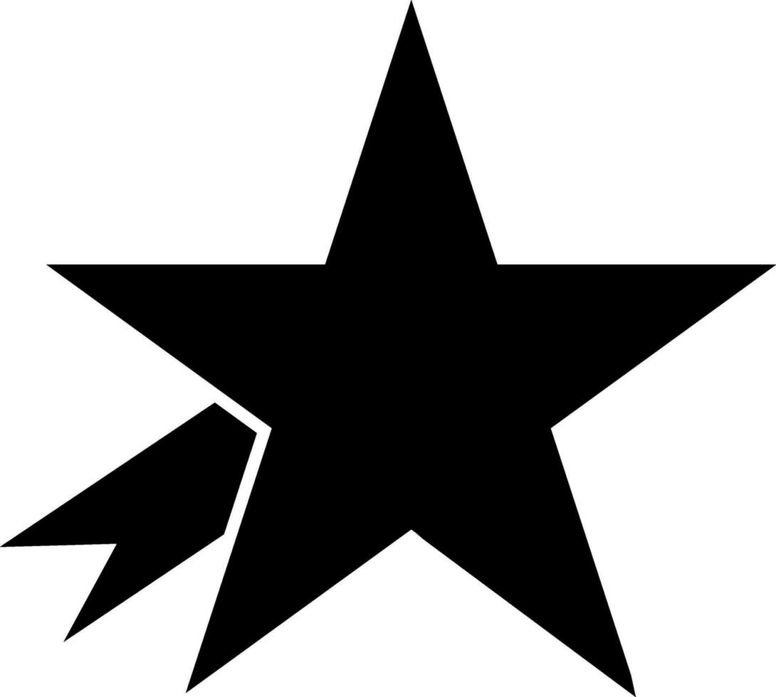 piatto icona di stella con nastro per decorazione concetto. vettore