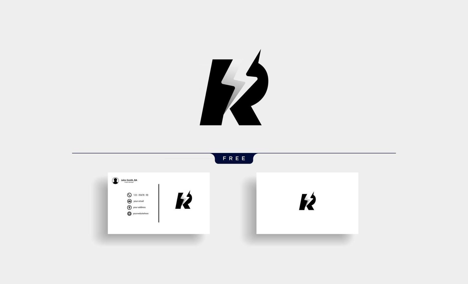 lettera r bullone logo icona disegno vettoriale illustrazione