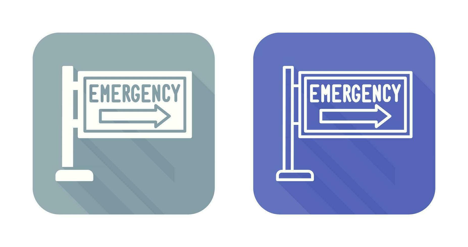 emergenza cartello vettore icona