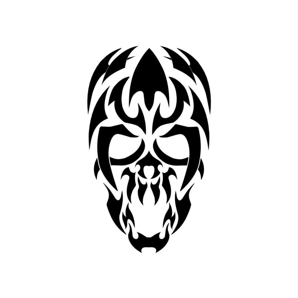 illustrazione vettore grafico di tribale arte viso cranio