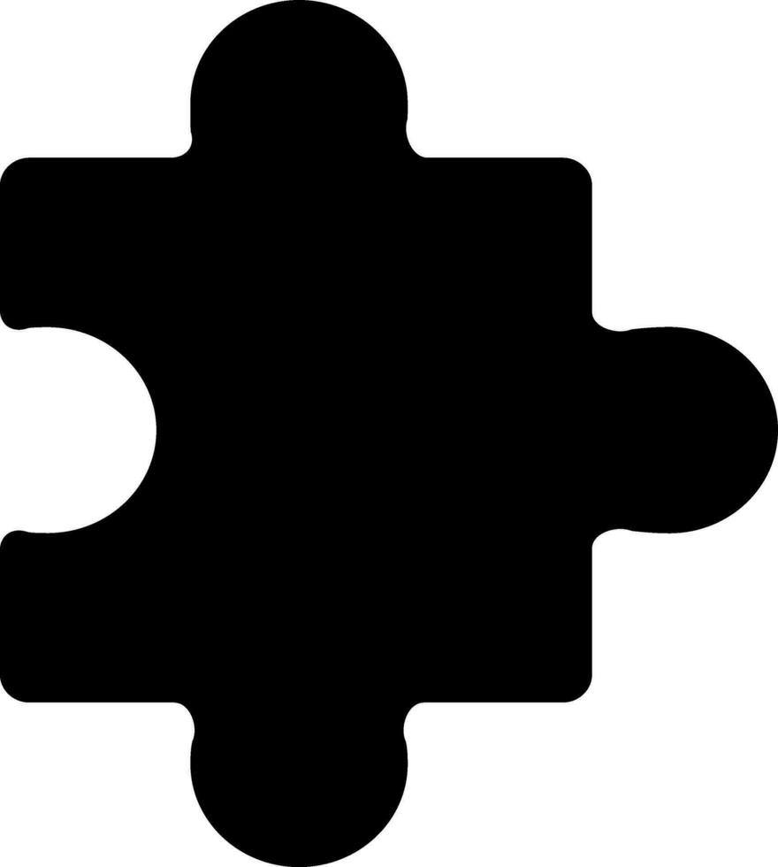 piatto illustrazione di un' puzzle pezzo. vettore