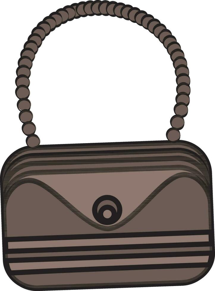 elegante mano Borsa con maneggiare. vettore