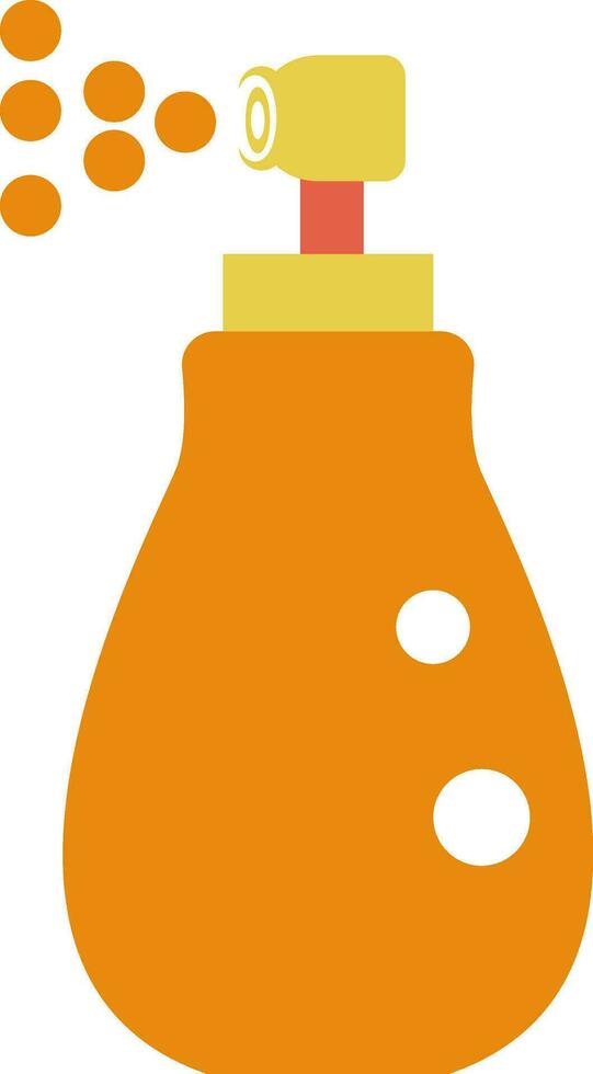 spray bottiglia icona nel arancia e giallo colore. vettore