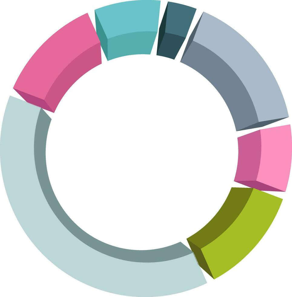 3d Infografica cerchio per attività commerciale concetto. vettore