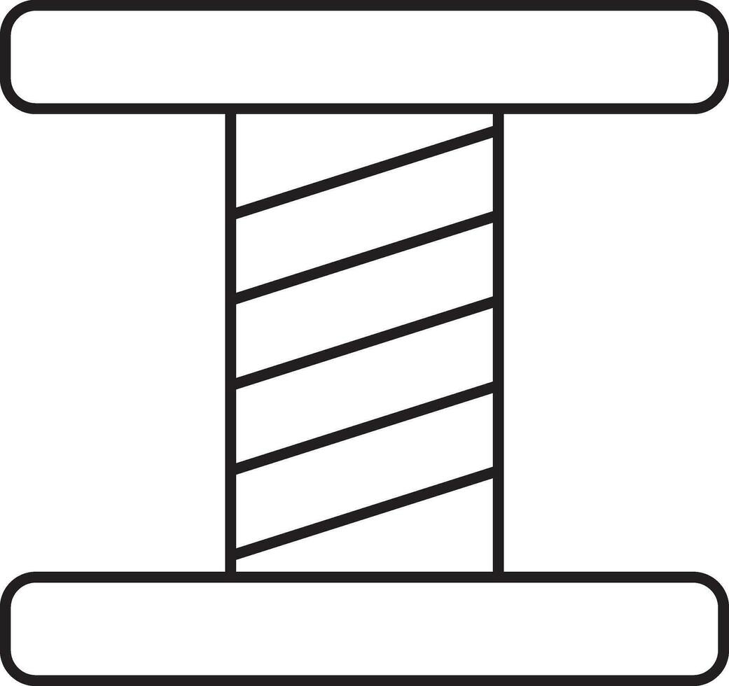 ictus stile di bobina di filo icona nel piatto stile. vettore