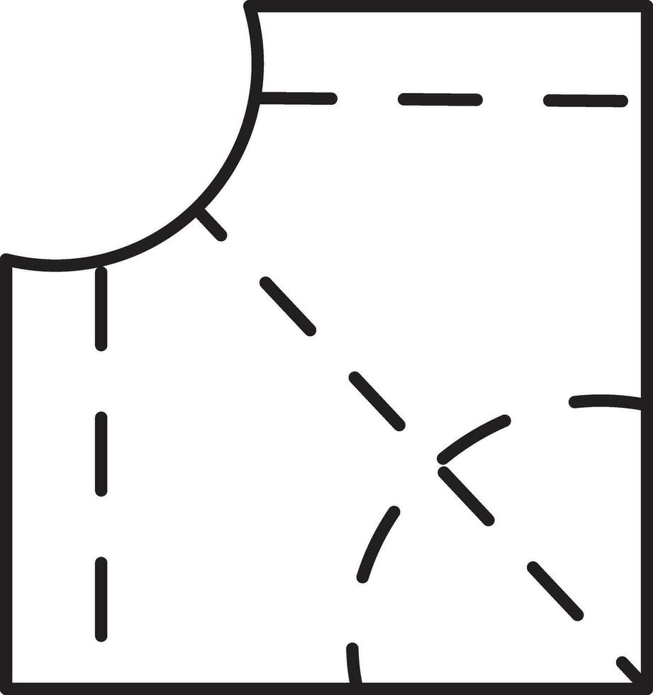 illustrazione di taglio stoffa icona. vettore