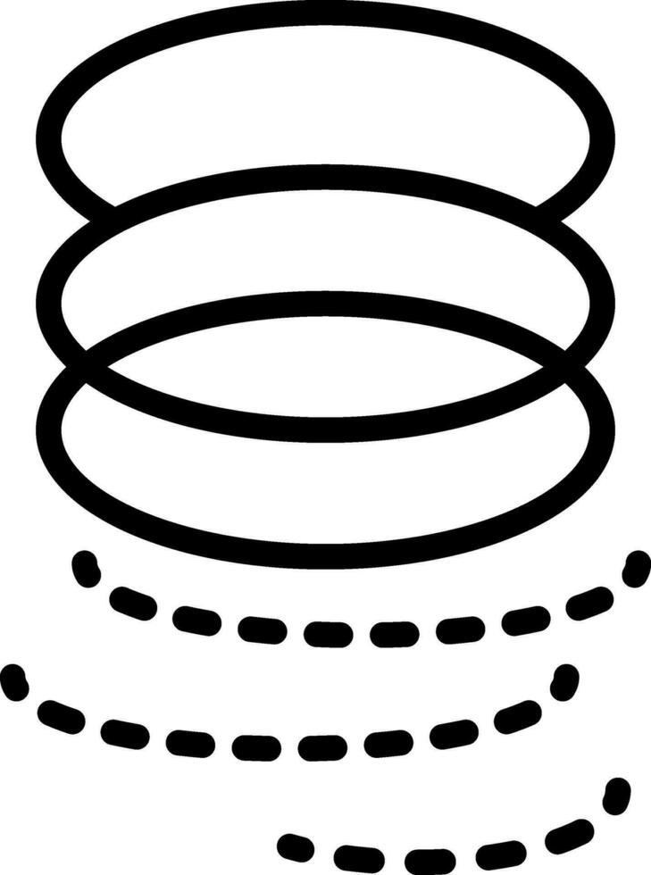 nero linea arte tornado icona. vettore