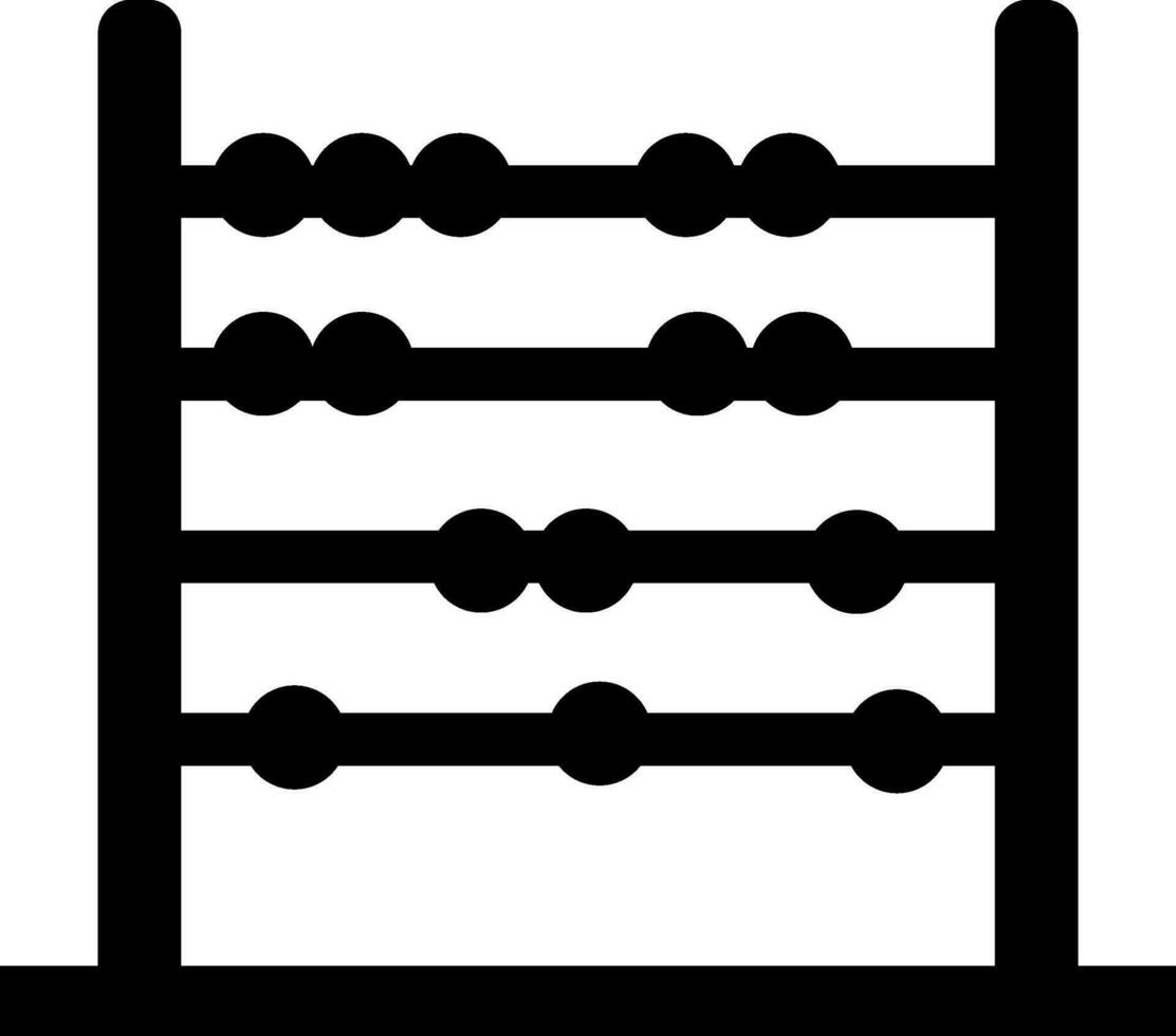 cartello o simbolo di abaco nel nero colore. vettore