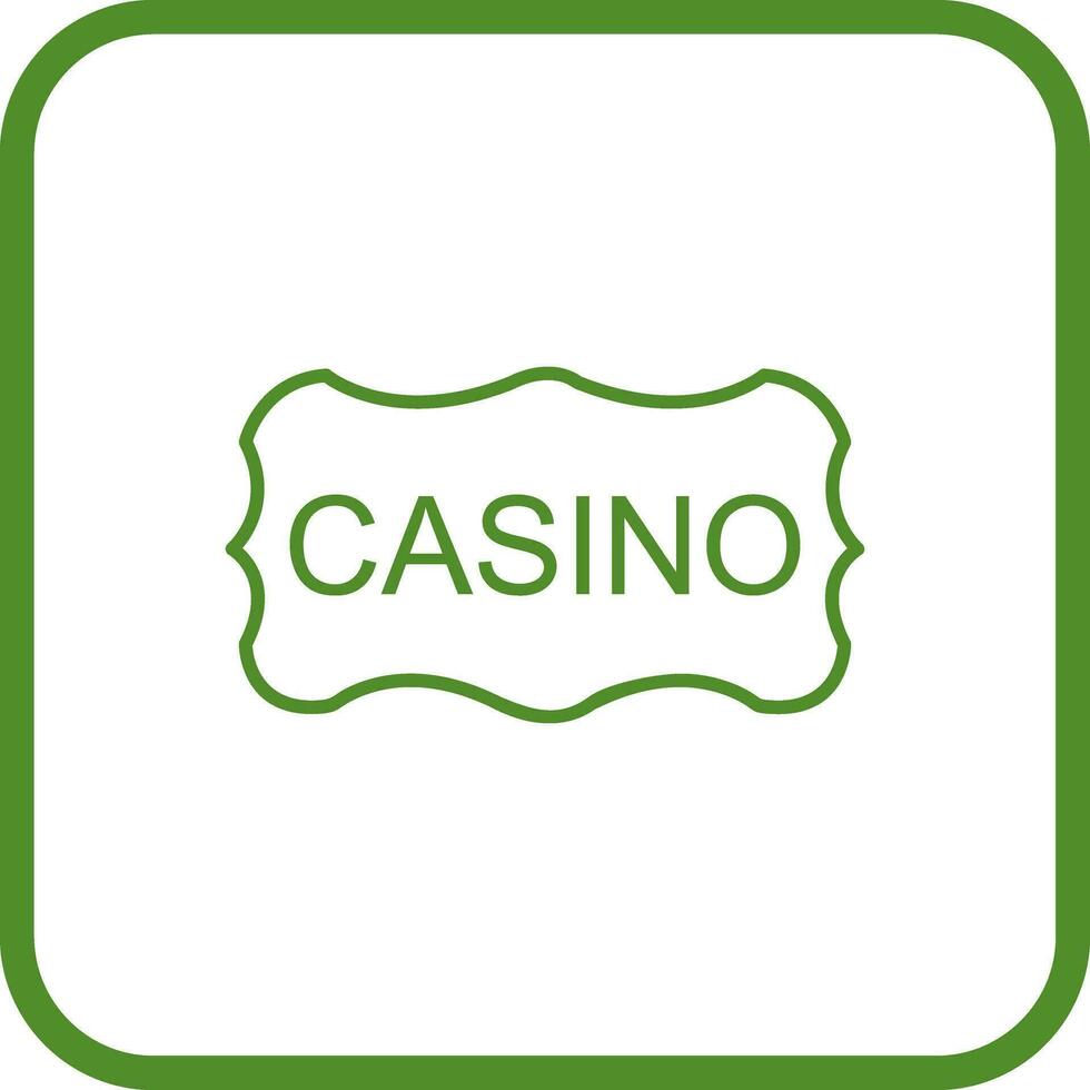 casinò cartello vettore icona