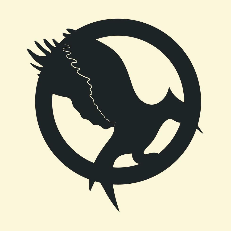 uccello cartello mockingjay. vettore illustrazione.