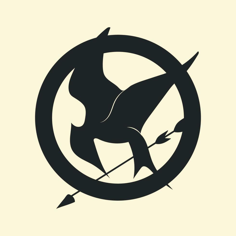 uccello cartello mockingjay. vettore illustrazione.