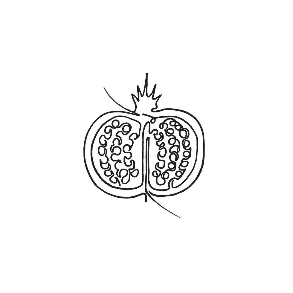 mano disegnato illustrazione. vettore isolato frutta fetta. nero schema illustrazione, anguria, fragola, bomba a mano, Pera, ciliegia, vettore, Linea artistica di frutta fetta. grafico uva. vitigni.