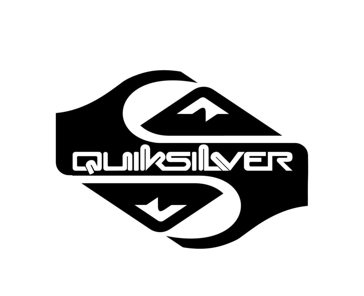 quiksilver simbolo marca Abiti con nome nero logo design icona astratto vettore illustrazione