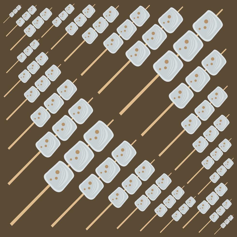 arrostito marshmallow bastoni vettore illustrazione per grafico design e decorativo elemento