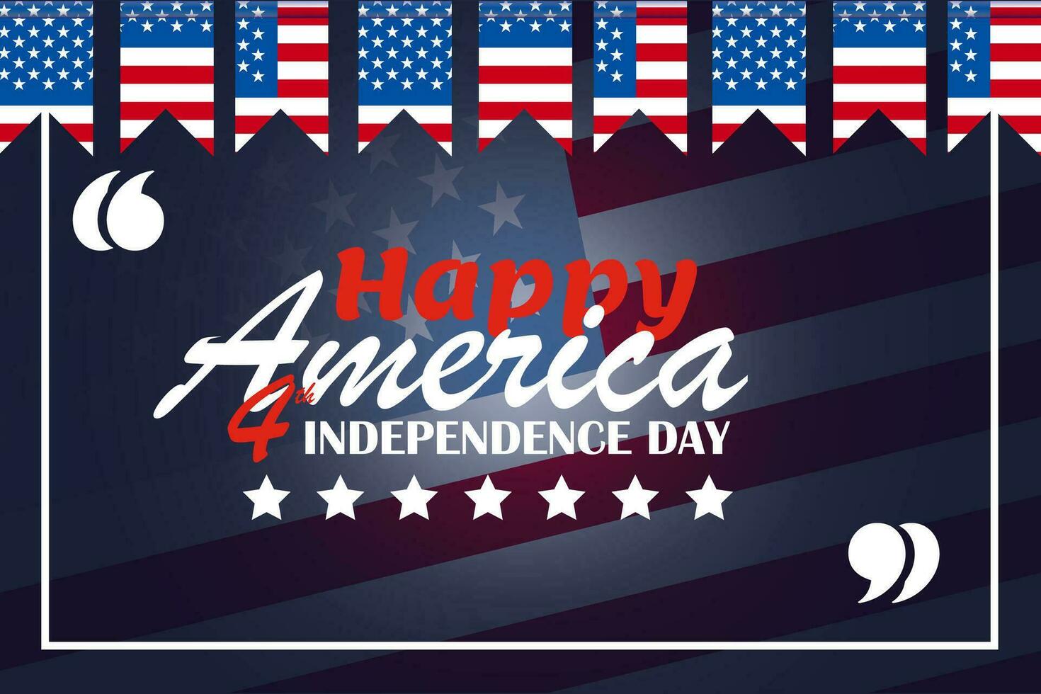Stati Uniti d'America o unito stati di America indipendenza giorno bandiera per 4 ° di luglio. vettore illustrazione