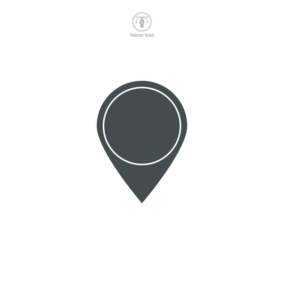 un' vettore illustrazione di un' Posizione perno icona, effettivamente visualizzare destinazione, direzione, o posto. grande per Mappatura o geografico Riferimenti