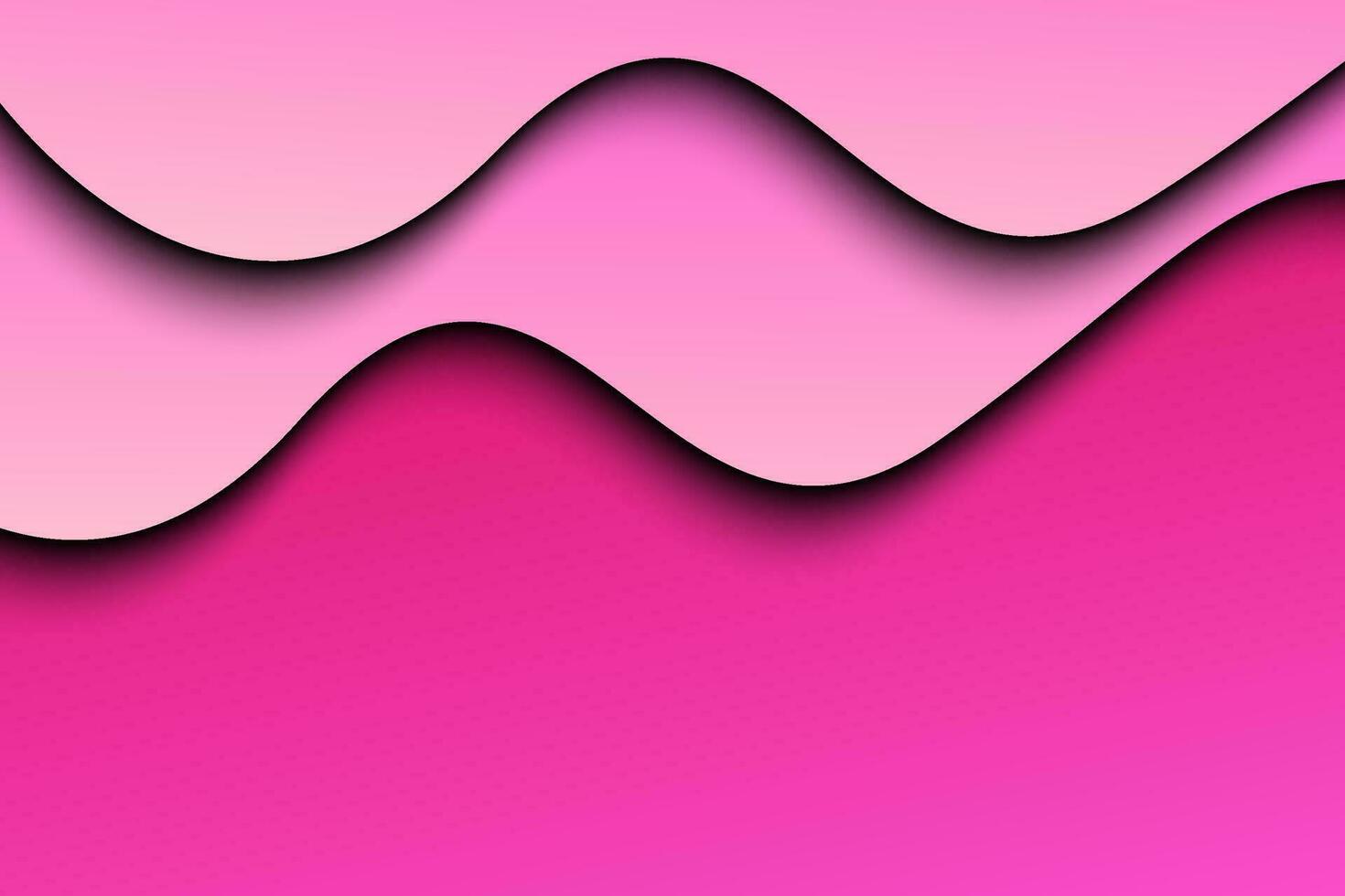 astratto onda forma papercut rosa colore sfondo vettore