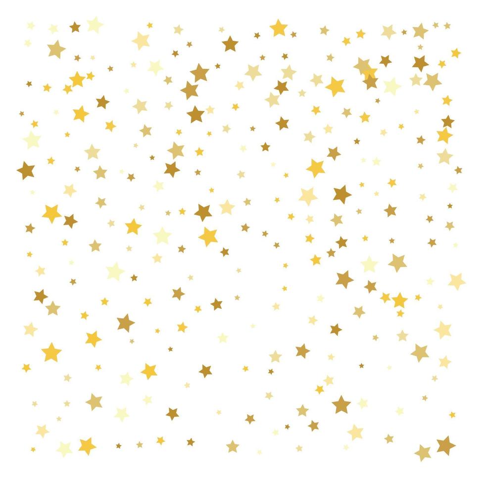 celebrazione di coriandoli di stelle d'oro vettore