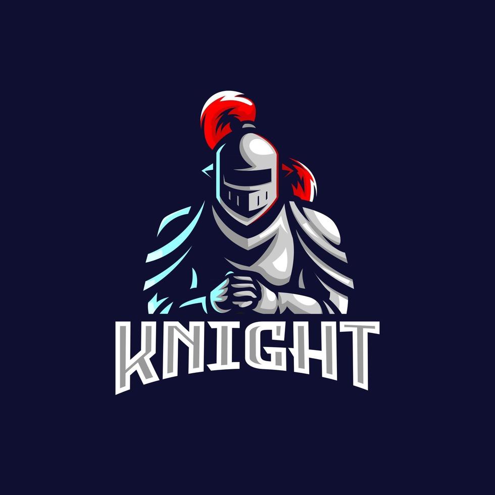 logo sportivo cavaliere knight vettore