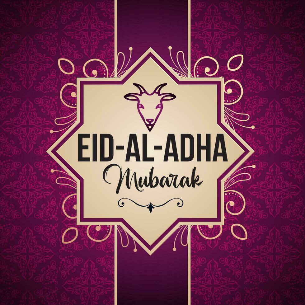 eid al-Adha mubarak islamico Festival sociale media design vettore