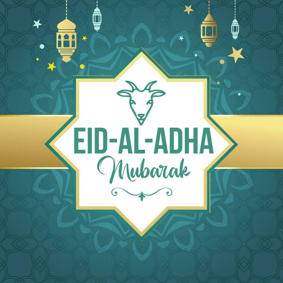 eid al-Adha mubarak islamico Festival sociale media design vettore