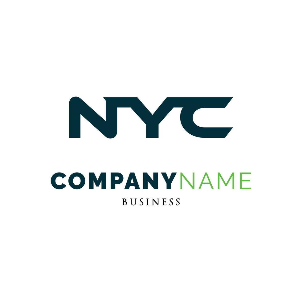 iniziale lettera nyc icona logo design modello vettore