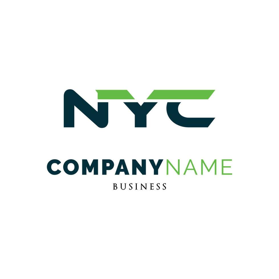 iniziale lettera nyc icona logo design modello vettore
