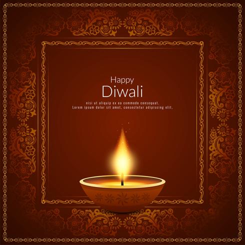 Fondo di festival indiano di Diwali astratto felice vettore