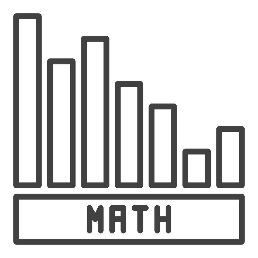 matematica scienza bar grafico vettore concetto linea icona o cartello