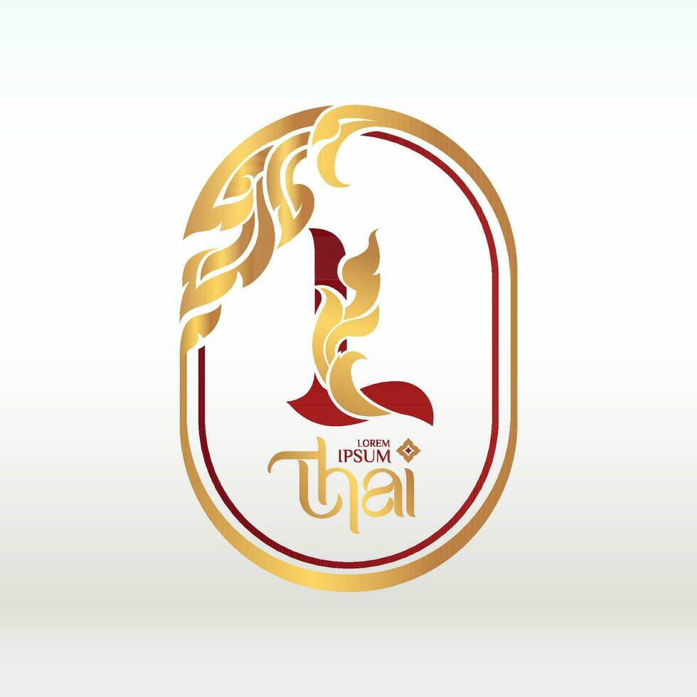 logotipo design tailandese arte stile vettore