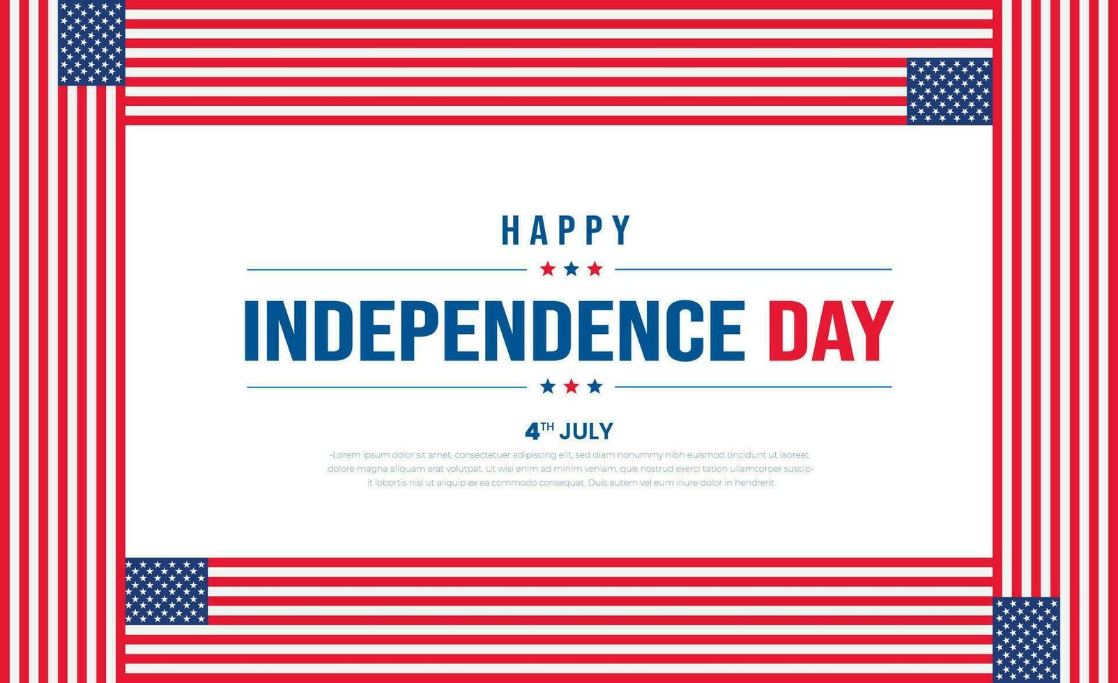 4 ° di luglio unito stati indipendenza giorno celebrazione promozione pubblicità sfondo, manifesto, carta o bandiera modello con americano bandiera e tipografia. indipendenza giorno Stati Uniti d'America festivo decorazione. vettore