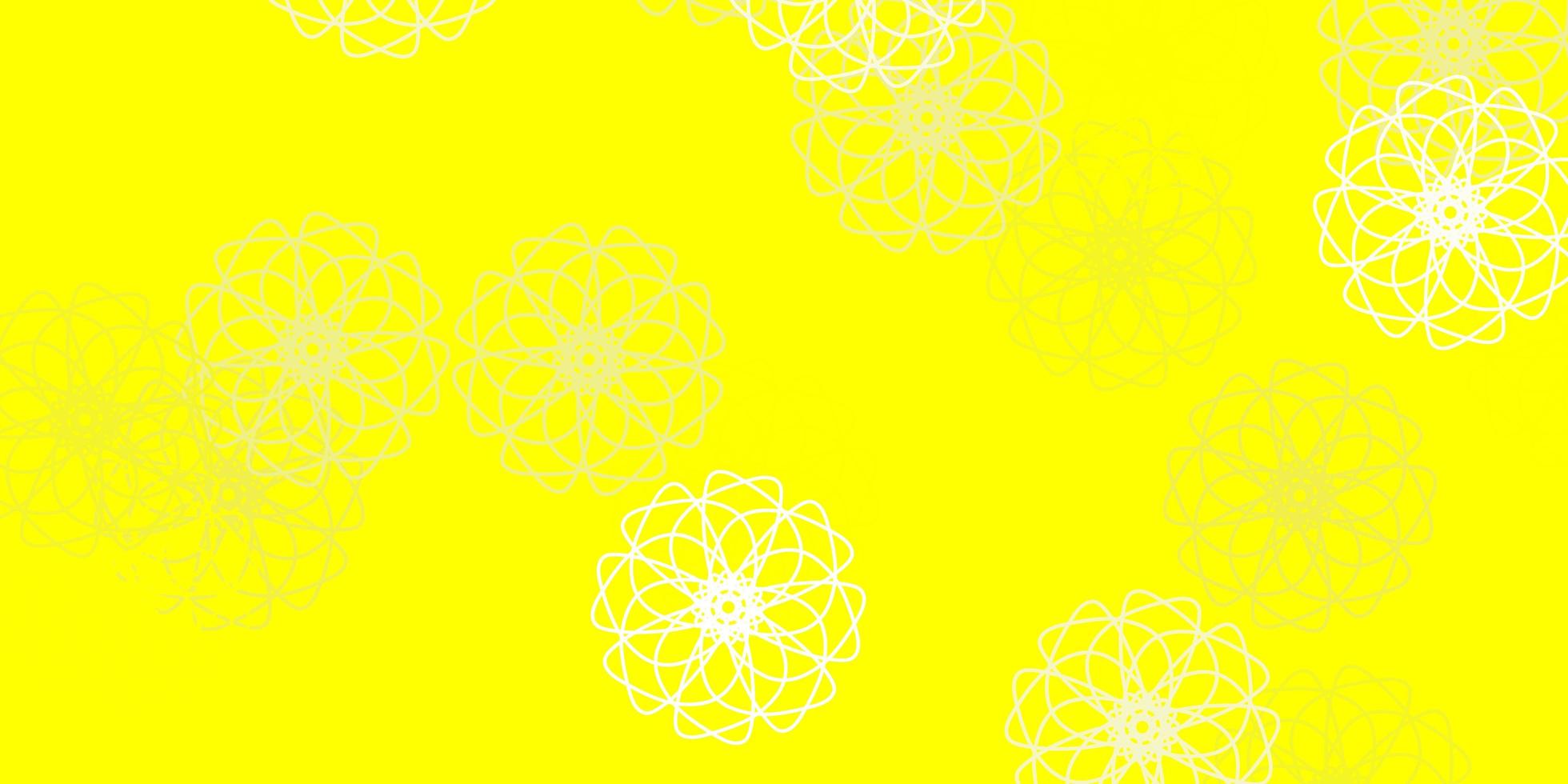 opera d'arte naturale vettoriale giallo chiaro con fiori