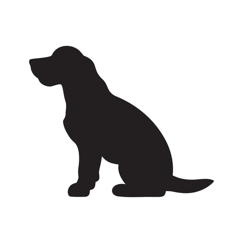 cane silhouette logo isolato su bianca sfondo vettore